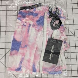 PrettyLittleThing Pink and Purple Tie-Dye Corset Top